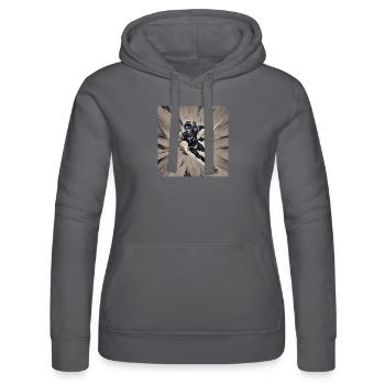 American Football Quarterback Running Ball - Women’s Hooded Sweater by Russell - black - Front - Marisol (170cm)