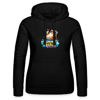 Hamster Summer Vibes - Frauen Kapuzen Sweater von Russell - Schwarz - Vorne - Marisol (170cm)