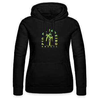 Rio Palm Neon Brasil - Frauen Kapuzen Sweater von Russell - Schwarz - Vorne - Marisol (170cm)