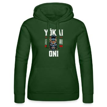 Yokai Oni - Frauen Kapuzen Sweater von Russell - Flaschengrün - Vorne - Liana (172cm)