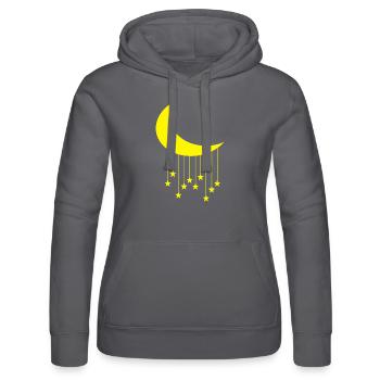 Mond und Sterne - Frauen Kapuzen Sweater von Russell - Schwarz - Vorne - Marisol (170cm)