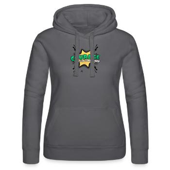 Courage is my superpower trait - Women’s Hooded Sweater by Russell - black - Front - Marisol (170cm)