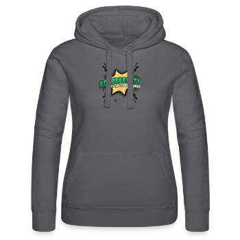 L’adaptabilité est mon superpouvoir - Sweat à capuche Russell Femme - noir - Devant - Marisol (170cm)