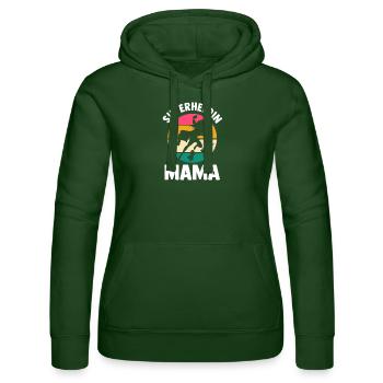 Mutter Superheldin Mama - Frauen Kapuzen Sweater von Russell - Flaschengrün - Vorne - Liana (172cm)