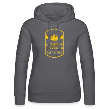 Logo : Jaune - Sweat à capuche Russell Femme - noir - Devant - Marisol (170cm)