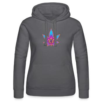 Cannabisblatt - Hanfblatt - Marihuana - Frauen Kapuzen Sweater von Russell - Schwarz - Vorne - Marisol (170cm)