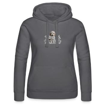 Niedlicher Hund - Tiere, Fun, Sprüche, Geschenk - Frauen Kapuzen Sweater von Russell - Schwarz - Vorne - Marisol (170cm)