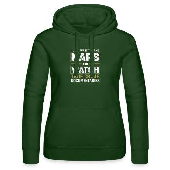 True Crime Krimi - Frauen Kapuzen Sweater von Russell - Flaschengrün - Vorne - Liana (172cm)