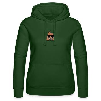 Poo mit Brille - Frauen Kapuzen Sweater von Russell - Flaschengrün - Vorne - Liana (172cm)
