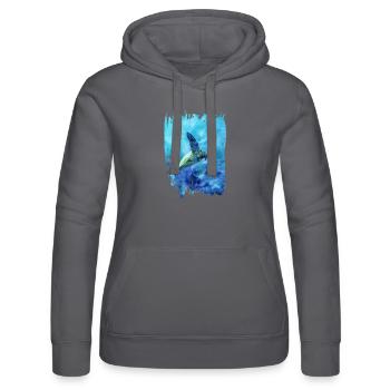 Schildkröte im Meer - Frauen Kapuzen Sweater von Russell - Schwarz - Vorne - Marisol (170cm)