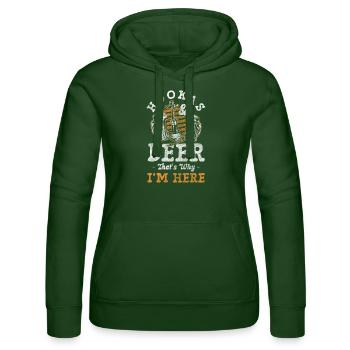 Narguilé Fumoir Bar à narguilé - Sweat à capuche Russell Femme - vert bouteille - Devant - Liana (172cm)