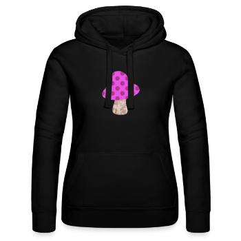 Pilz Dots Muster Punkte pink Kinderzimmer Glück - Frauen Kapuzen Sweater von Russell - Schwarz - Vorne - Marisol (170cm)