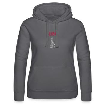 Weinkenner aus Kalabrien – Exklusives Souvenir - Frauen Kapuzen Sweater von Russell - Schwarz - Vorne - Marisol (170cm)