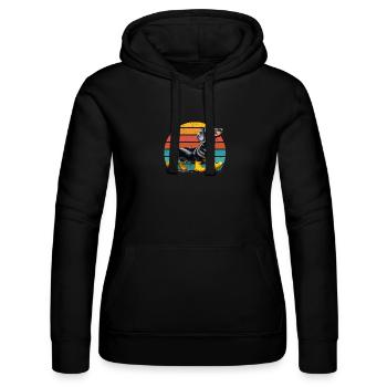 Hund Dackel Dackelliebhaber Gummistiefel Lustig - Frauen Kapuzen Sweater von Russell - Schwarz - Vorne - Marisol (170cm)