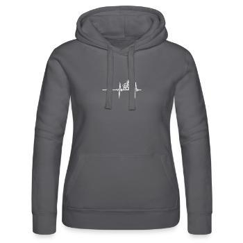 Heartbeat for burning tattoo bulls - Women’s Hooded Sweater by Russell - black - Front - Marisol (170cm)