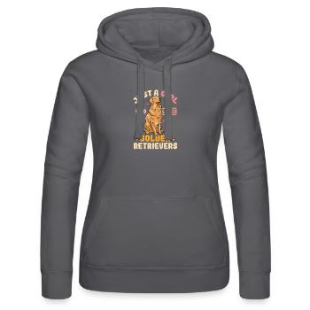 Golden retriever - Sweat à capuche Russell Femme - noir - Devant - Marisol (170cm)