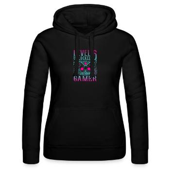 16. Geburtstag Level 16 Gamer Gaming Zocken - Frauen Kapuzen Sweater von Russell - Schwarz - Vorne - Marisol (170cm)