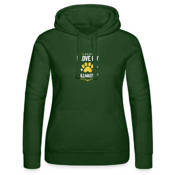Ich liebe Bullmastiff - Frauen Kapuzen Sweater von Russell - Flaschengrün - Vorne - Liana (172cm)