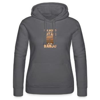Be the banjo Country Bluegrass Banjo Player - Frauen Kapuzen Sweater von Russell - Schwarz - Vorne - Marisol (170cm)