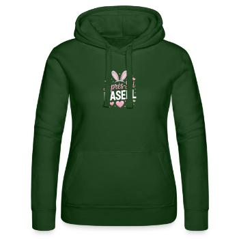 Après-ski bunny hut fun Skier ski bunny - Women’s Hooded Sweater by Russell - bottle green - Front - Liana (172cm)
