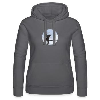 Motiv Golf dein Sport - Frauen Kapuzen Sweater von Russell - Schwarz - Vorne - Marisol (170cm)