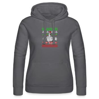 Weihnachten Ugly Merry Christmas Xmas Geschenk - Frauen Kapuzen Sweater von Russell - Schwarz - Vorne - Marisol (170cm)