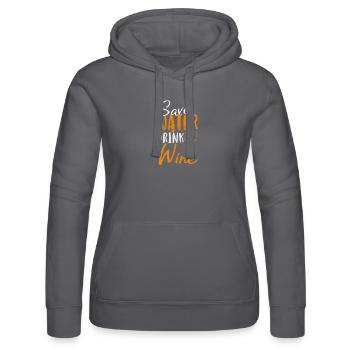 Spare water, drink wine - Women’s Hooded Sweater by Russell - black - Front - Marisol (170cm)
