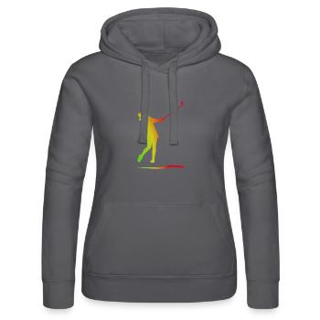 Golferin Golf Geschenk - Frauen Kapuzen Sweater von Russell - Schwarz - Vorne - Marisol (170cm)