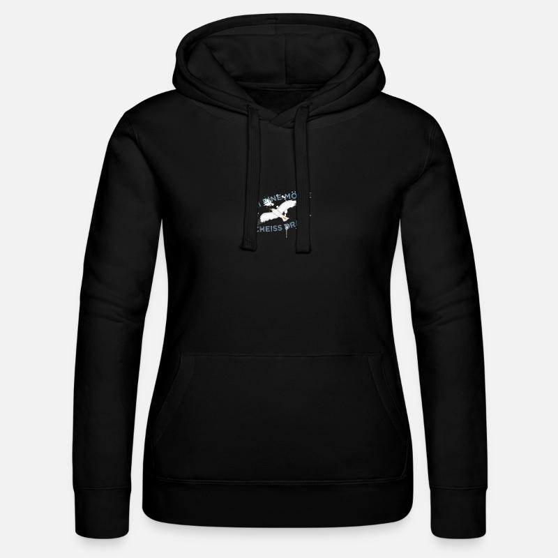 Tu es une mouette dessus ! - Sweat à capuche Russell Femme - noir