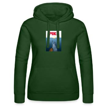 Pike attack - Women’s Hooded Sweater by Russell - bottle green - Front - Liana (172cm)