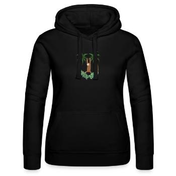 Ambiance de plage Paresseuse - Sweat à capuche Russell Femme - noir - Devant - Marisol (170cm)