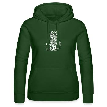 Blutspritzer Horror Splatter Design - Frauen Kapuzen Sweater von Russell - Flaschengrün - Vorne - Liana (172cm)