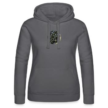 Abstrakter taktischer Wirbel - Frauen Kapuzen Sweater von Russell - Schwarz - Vorne - Marisol (170cm)