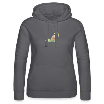 Fuchs Aquarell Silhouette Blumen - Frauen Kapuzen Sweater von Russell - Schwarz - Vorne - Marisol (170cm)