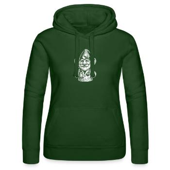 Pouce levé du Docteur Gnome. - Sweat à capuche Russell Femme - vert bouteille - Devant - Liana (172cm)