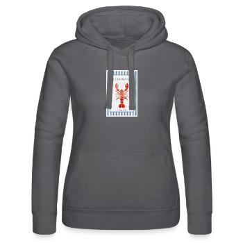 Le Homard Club Bistro Poster Hummer Frankreich - Frauen Kapuzen Sweater von Russell - Schwarz - Vorne - Marisol (170cm)
