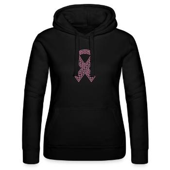 Ruban Celtique Rose à Nœud - Sweat à capuche Russell Femme - noir - Devant - Marisol (170cm)