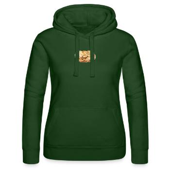 International flatbread platter - Women’s Hooded Sweater by Russell - bottle green - Front - Liana (172cm)