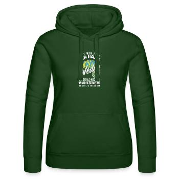 Neither patience nor crayons – sarcasm - Women’s Hooded Sweater by Russell - bottle green - Front - Liana (172cm)