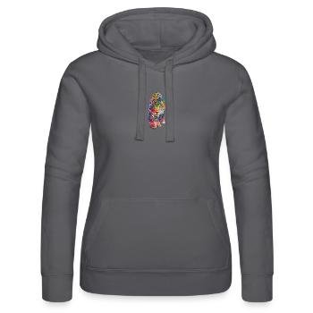Multicolour leopard - Women’s Hooded Sweater by Russell - black - Front - Marisol (170cm)