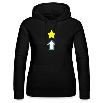 Star Arrow Comic Icon - Women’s Hooded Sweater by Russell - black - Front - Marisol (170cm)