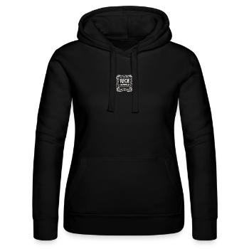 Reich an Erfahrungen - Frauen Kapuzen Sweater von Russell - Schwarz - Vorne - Marisol (170cm)