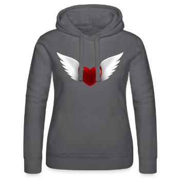 Cœur Ange Diable - Sweat à capuche Russell Femme - noir - Devant - Marisol (170cm)