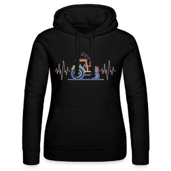 Herzschlag Traktor - Landwirt EKG Landwirtschaft - Frauen Kapuzen Sweater von Russell - Schwarz - Vorne - Marisol (170cm)