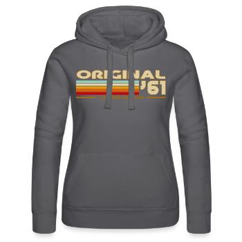 1961 - Women’s Hooded Sweater by Russell - black - Front - Marisol (170cm)