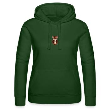 Renne d’hiver - Sweat à capuche Russell Femme - vert bouteille - Devant - Liana (172cm)