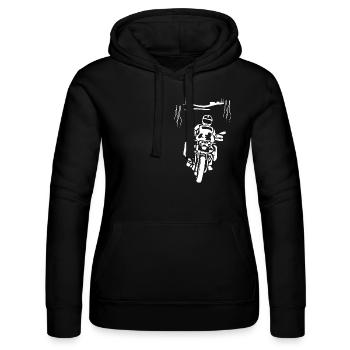 Cadeau Biker Tour - Sweat à capuche Russell Femme - noir - Devant - Marisol (170cm)