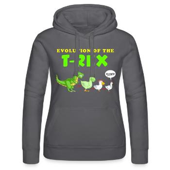 Dinosaurier - Frauen Kapuzen Sweater von Russell - Schwarz - Vorne - Marisol (170cm)