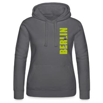 Berlin TV Tower - Women’s Hooded Sweater by Russell - black - Front - Marisol (170cm)