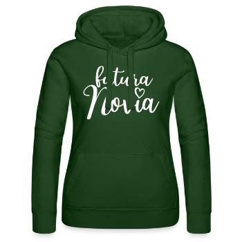Futura Novia Girlfriend Engagement Wedding Gift - Women’s Hooded Sweater by Russell - bottle green - Front - Liana (172cm)